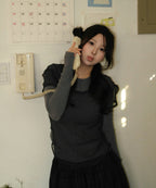 MIXXO MIXXO T-Shirt Dot See-Through Layered (C)