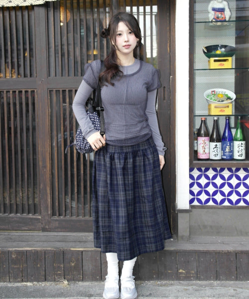 MIXXO MIXXO T-Shirt Dot See-Through Layered (C)