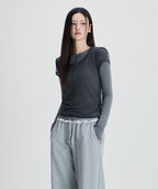MIXXO MIXXO T-Shirt Dot See-Through Layered (C)