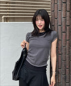 MIXXO MIXXO T-Shirt Dot See-Through Layered (C)