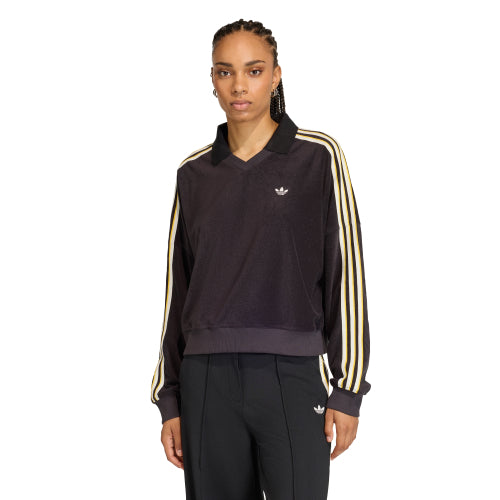 ADIDAS ADIDAS Terry Towel V-neck Long Sleeve Polo Shirt