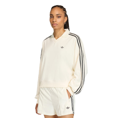 ADIDAS ADIDAS Terry Towel V-neck Long Sleeve Polo Shirt