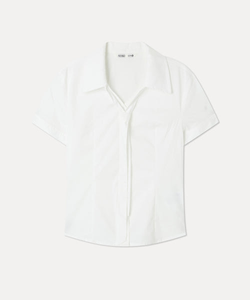 MIXXO MIXXO V-neck Slim Fit Tie Shirt C