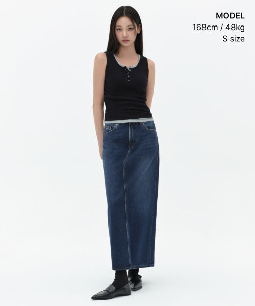 MUSINSA STANDARD WOMAN MUSINSA STANDARD WOMAN Denim Maxi Skirt [Size M]