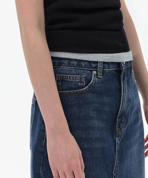 MUSINSA STANDARD WOMAN MUSINSA STANDARD WOMAN Denim Maxi Skirt [Size M]