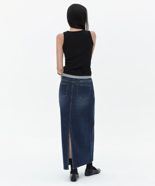 MUSINSA STANDARD WOMAN MUSINSA STANDARD WOMAN Denim Maxi Skirt [Size M]