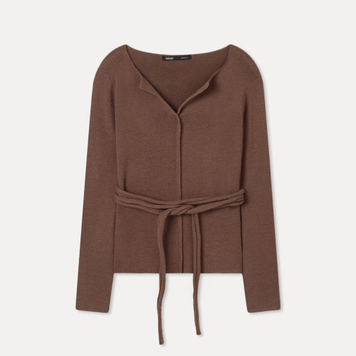 MIXXO MIXXO Knitwear Open Collar Ribbed Pullover