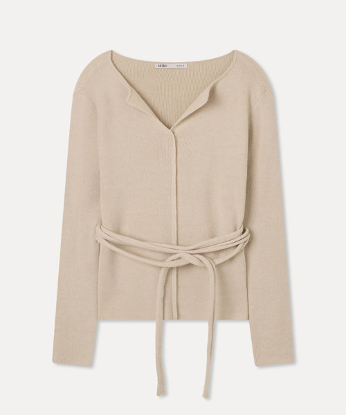MIXXO MIXXO Knitwear Open Collar Ribbed Pullover