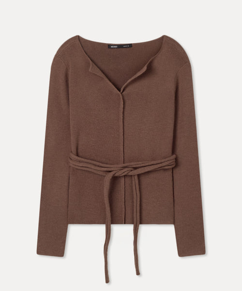 MIXXO MIXXO Knitwear Open Collar Ribbed Pullover