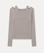 MIXXO MIXXO Sleeveless Layered Bolero Pullover S