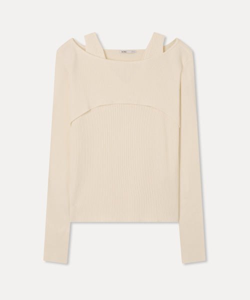 MIXXO MIXXO Sleeveless Layered Bolero Pullover S