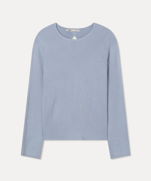 MIXXO MIXXO Knitwear Back Slit Ribbed Pullover - Size S