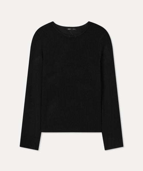 MIXXO MIXXO Knitwear Back Slit Ribbed Pullover - Size S