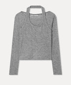 MIXXO MIXXO T-Shirt Halterneck See-Through Long Sleeve