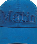 MATIN KIM MATIN KIM Logo Washed Ball Cap in Blue