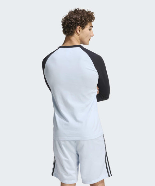 ADIDAS ADIDAS 3-Stripe Long Sleeve T-Shirt - Size