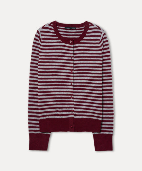 MIXXO MIXXO Cardigan Round Neck Striped