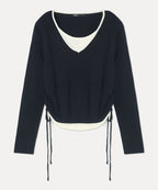 MIXXO MIXXO V-neck Layered Pullover S