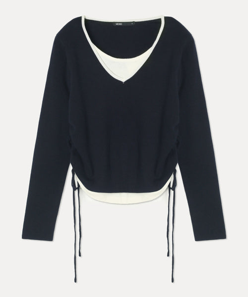 MIXXO MIXXO V-neck Layered Pullover S