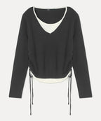 MIXXO MIXXO V-neck Layered Pullover S
