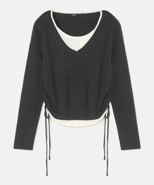 MIXXO MIXXO V-neck Layered Pullover S