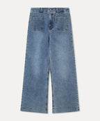 MIXXO MIXXO Denim Pocket Wide Flare Pants