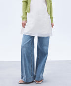 MIXXO MIXXO Denim Pocket Wide Flare Pants