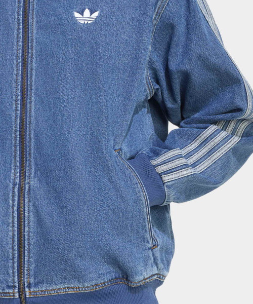 ADIDAS ADIDAS Denim Firebird Track Top - Blue