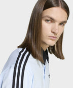 ADIDAS ADIDAS 3-Stripe Rugby Long Sleeve Polo - Crystal Sky