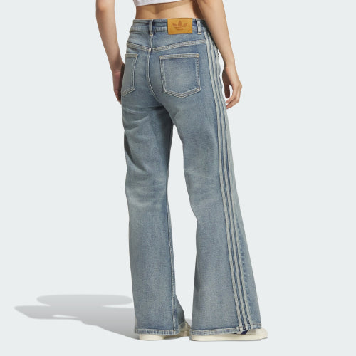 ADIDAS ADIDAS Washed Flare Pants - Light Denim