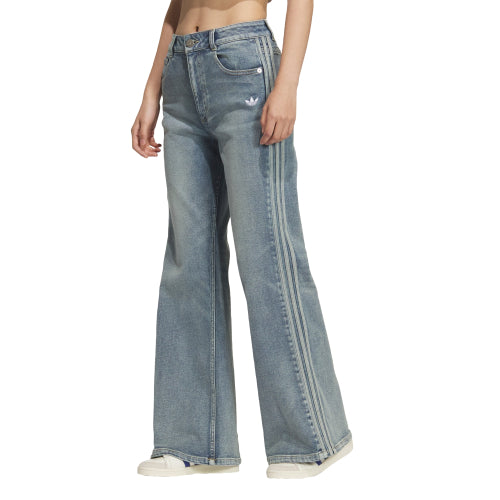ADIDAS ADIDAS Washed Flare Pants - Light Denim