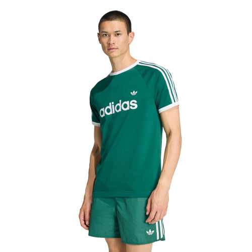 ADIDAS ADIDAS 3-Stripe Slim Ringer T-shirt - Green
