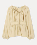 MIXXO MIXXO Tie Shirring Blouse - C