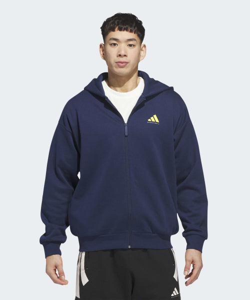 ADIDAS ADIDAS Basketball Full Zip Hoodie - Night Indigo