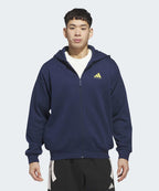 ADIDAS ADIDAS Basketball Full Zip Hoodie - Night Indigo