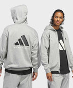 ADIDAS ADIDAS Basketball Full Zip Hoodie - Medium Gray Heather