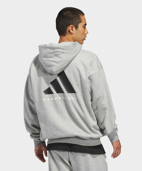 ADIDAS ADIDAS Basketball Full Zip Hoodie - Medium Gray Heather