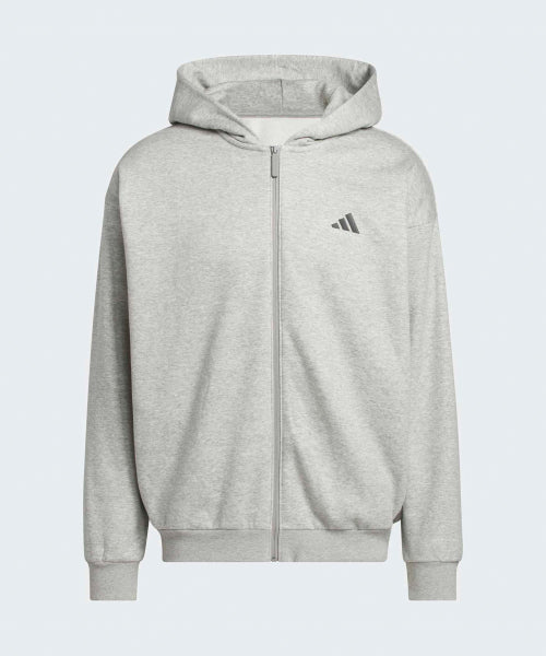 ADIDAS ADIDAS Basketball Full Zip Hoodie - Medium Gray Heather
