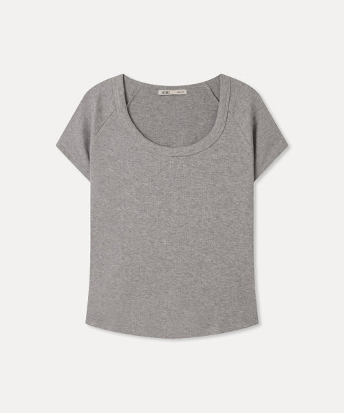 MIXXO MIXXO T-Shirt Ribbed U-neck (Size S)