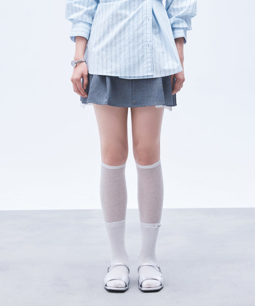 MIXXO MIXXO Hem Color Matching Skirt Pants - S