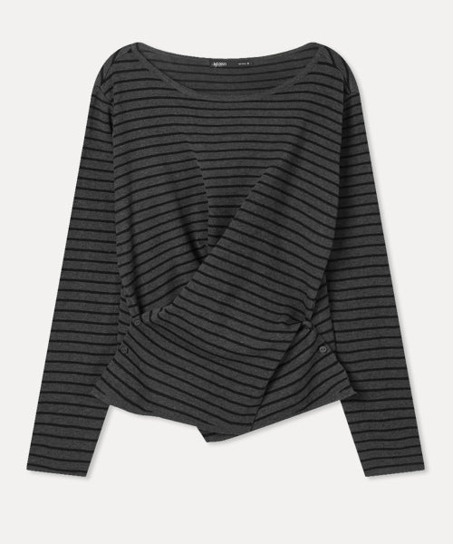 MIXXO MIXXO Wrap Button Pullover Women S