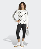 ADIDAS ADIDAS Polka Dot Slim Long Sleeve Top - Off-white
