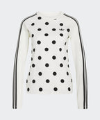 ADIDAS ADIDAS Polka Dot Slim Long Sleeve Top - Off-white