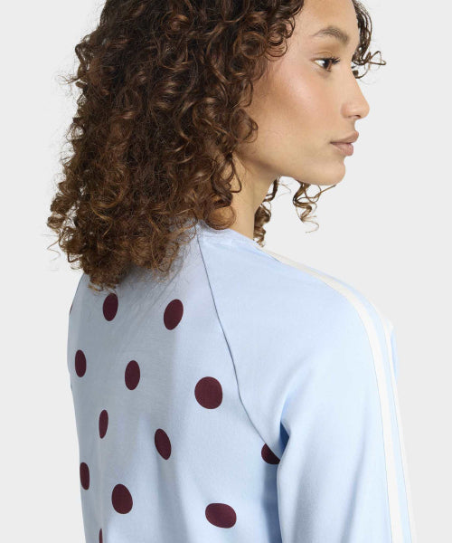 ADIDAS ADIDAS Polka Dot Slim Long Sleeve Top - Clear Sky