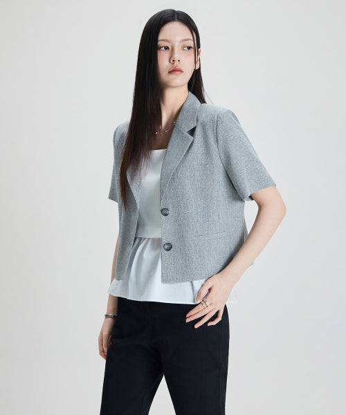 MIXXO MIXXO Jacket Cropped Short-Sleeved