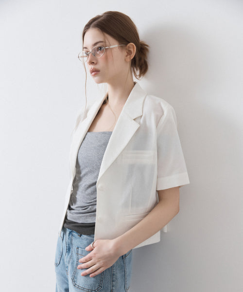 MIXXO MIXXO Jacket Cropped Short-Sleeved