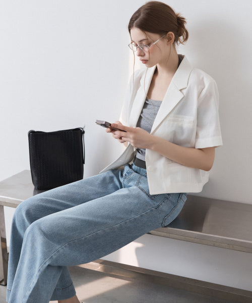 MIXXO MIXXO Jacket Cropped Short-Sleeved