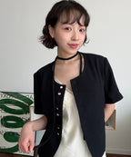 MIXXO MIXXO Jacket Short-Sleeved Tweed (C/S)