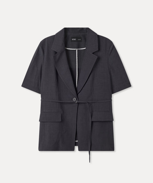 MIXXO MIXXO Tailored belted short sleeve jacket (C, S)
