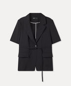 MIXXO MIXXO Tailored belted short sleeve jacket (C, S)